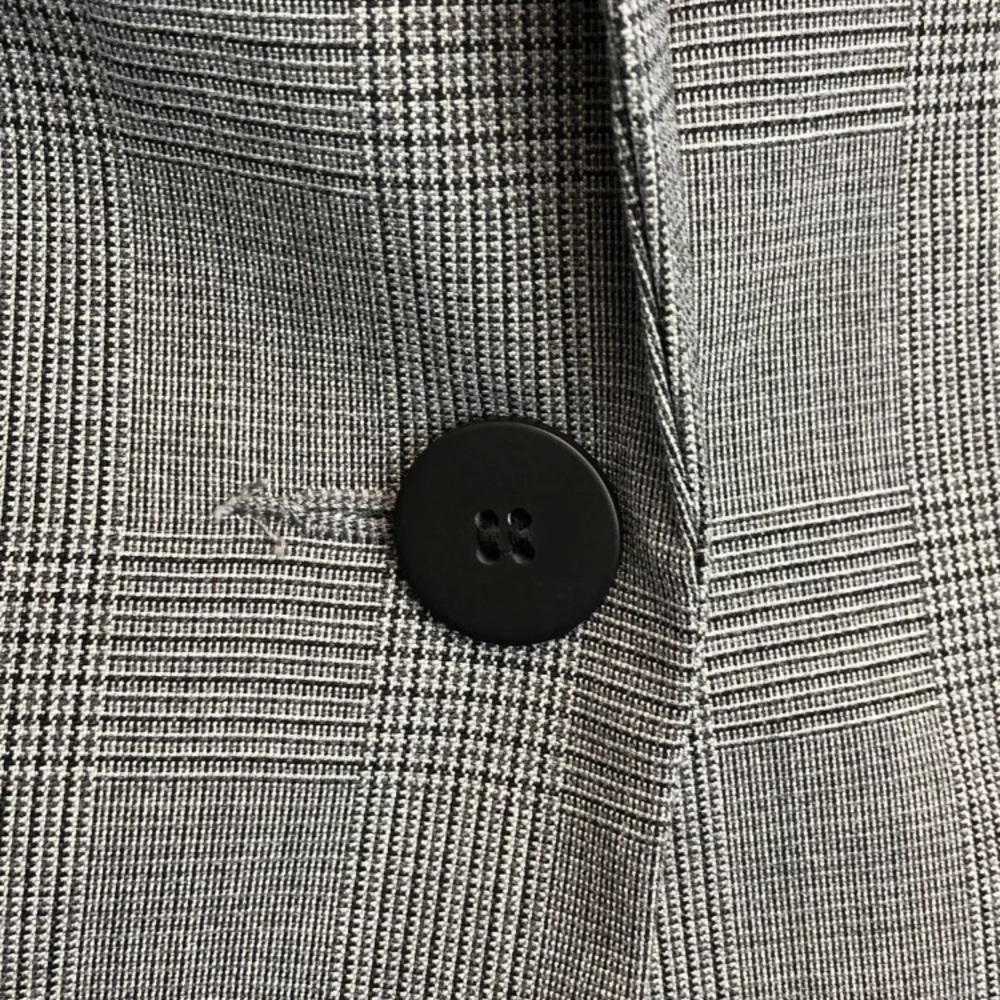 Zara Basic Plaid Stretchy One Button Blazer Jacket - image 2